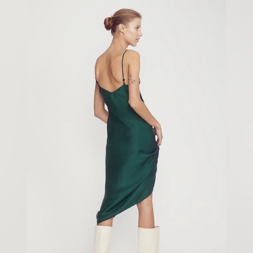 Silk Laundry 90s Slip Dress – Emerald Green Size L